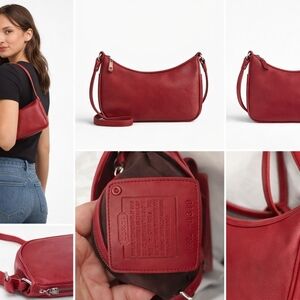 Coach Cherry Red Shoulder Bag Vintage 1990's